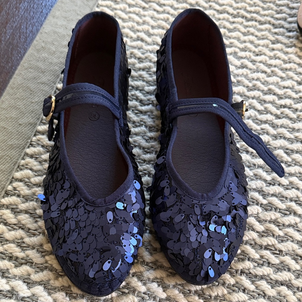 Flabelus Pierre Sequin navy Mary Jane Flats